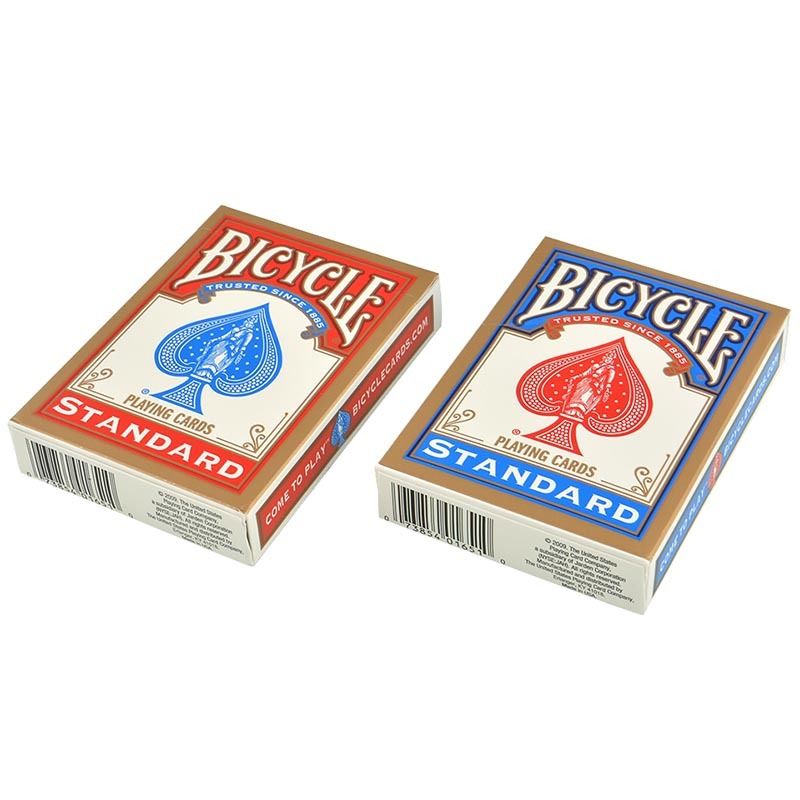 Set of 2 Bicycle Standard (Red & Blue) Playing Cards - Gold Border Tuck