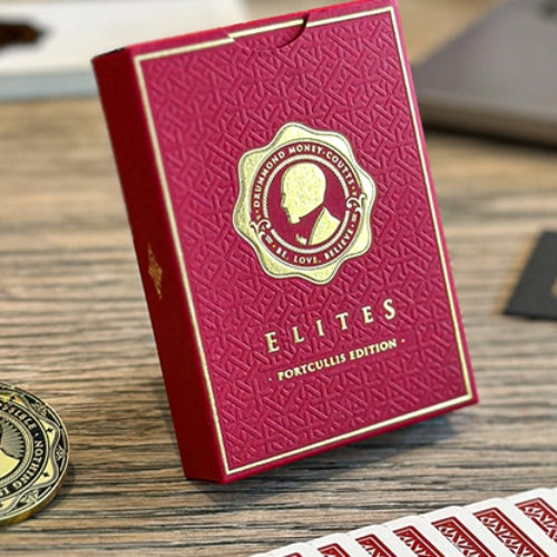 DMC Elites V6 (Red) Portcullis Edition Marked Deck