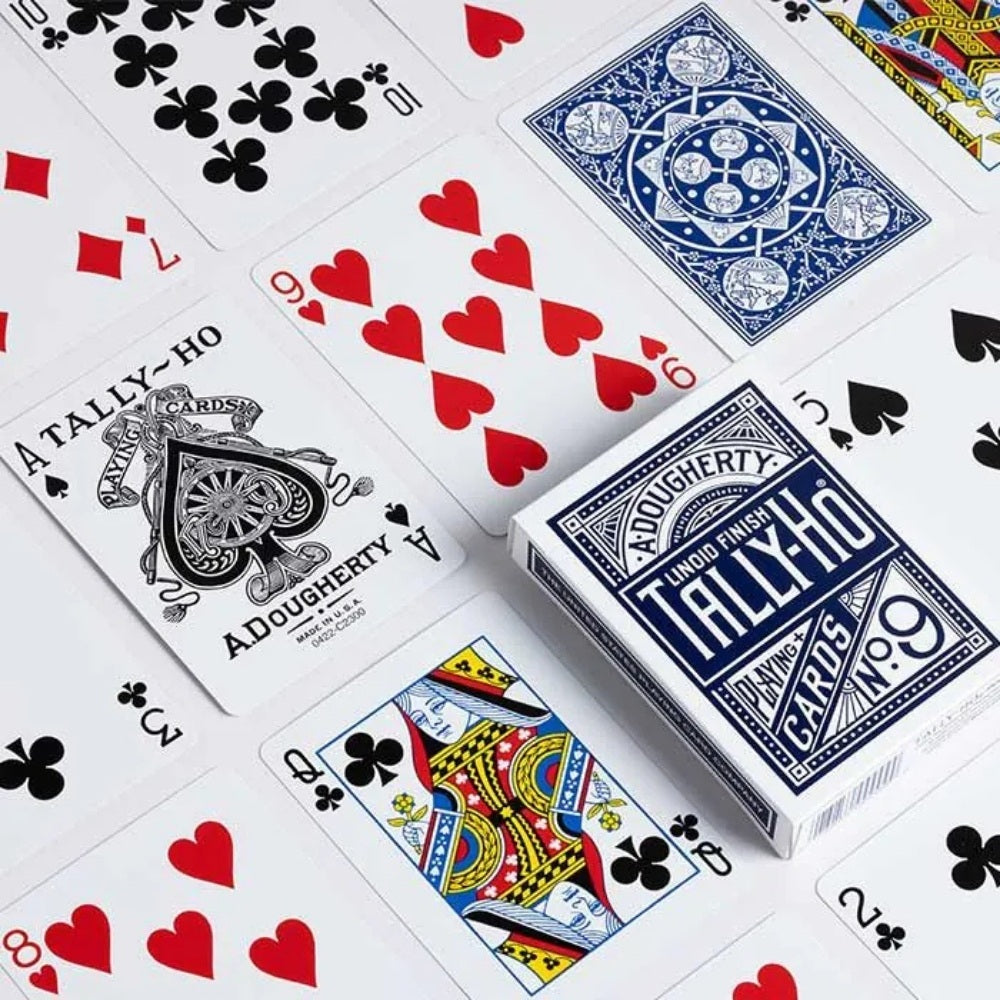 Tally-Ho Playing Cards Fan Back Deck - Blue