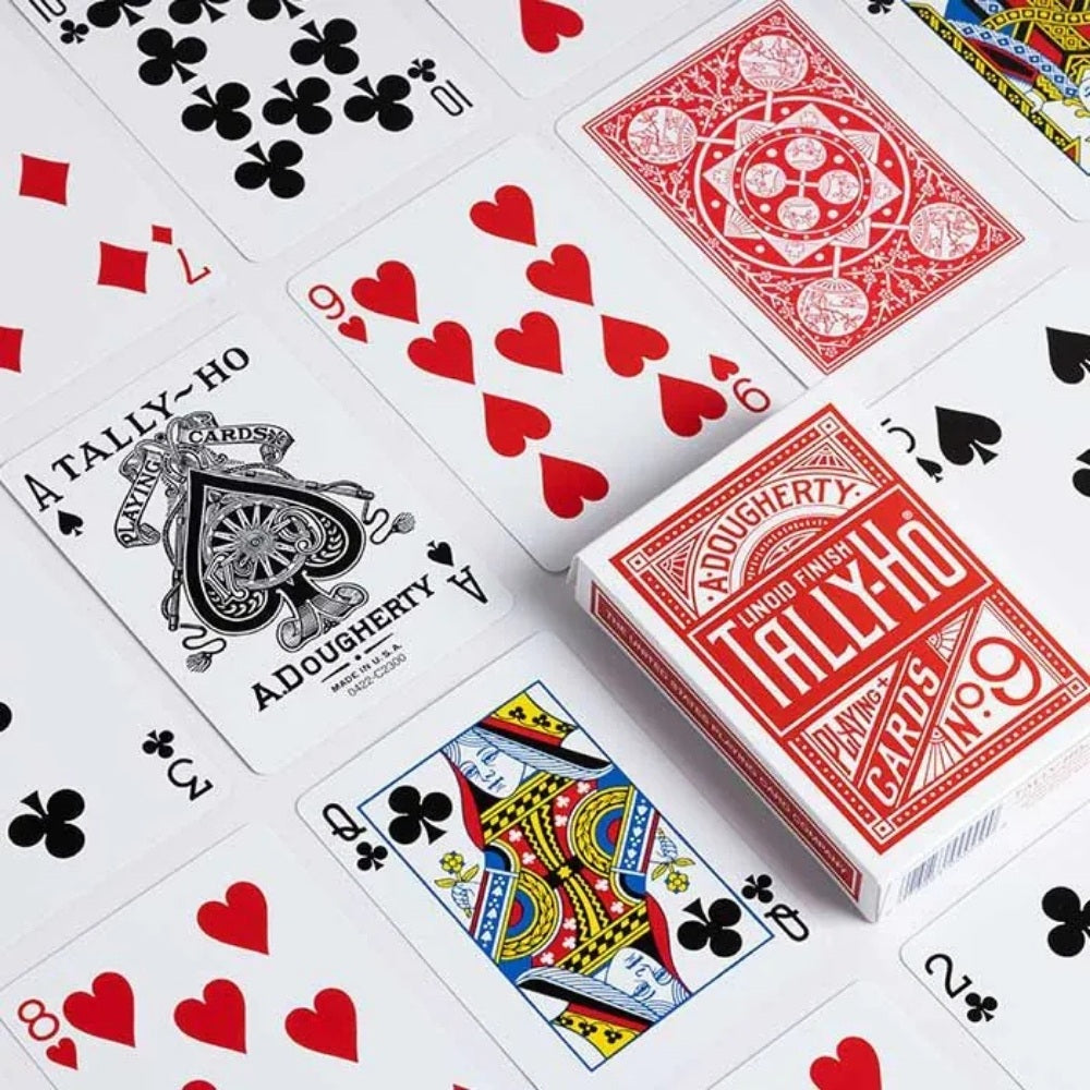 Tally-Ho Playing Cards Fan Back Deck - Red