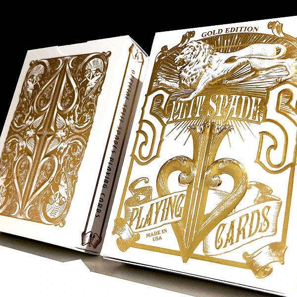 Gold Split Spades Playing Cards