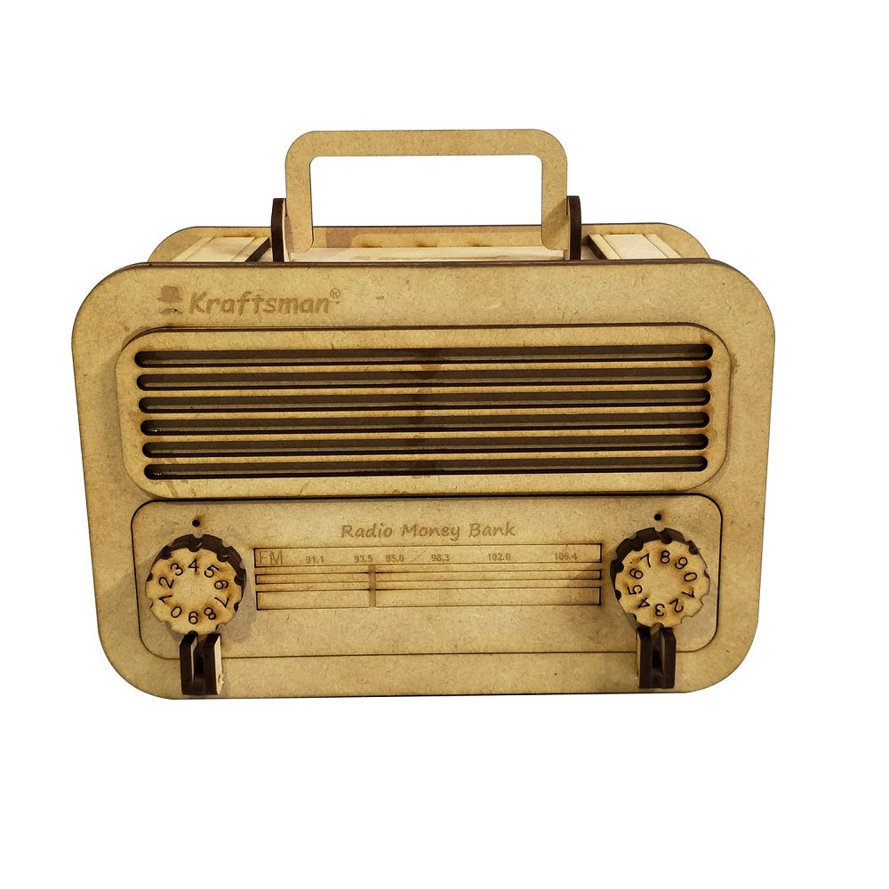 My Locker Wooden Money Safe with Password Lock - Radio Style