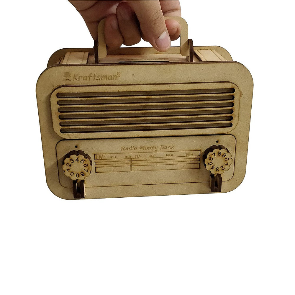 My Locker Wooden Money Safe with Password Lock - Radio Style