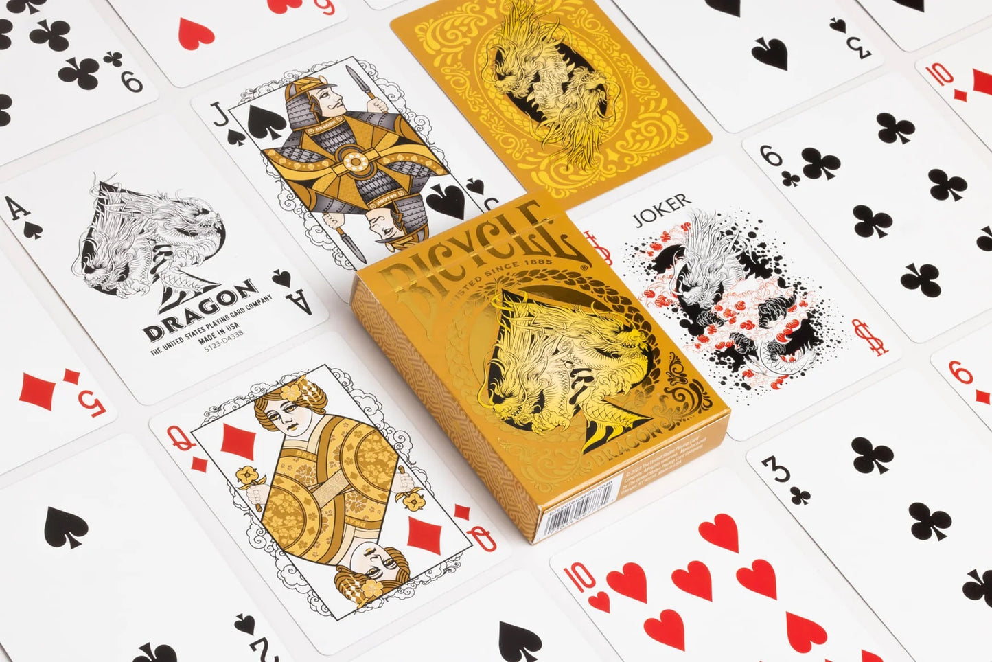 Bicycle Dragon Playing Cards - Gold