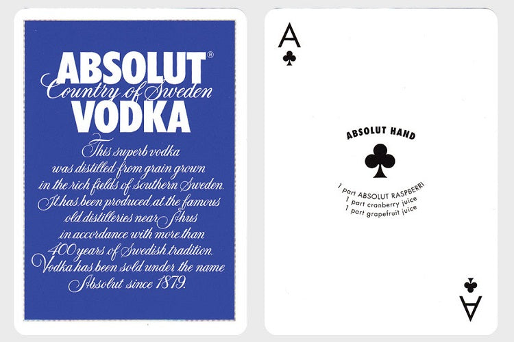 Absolut Vodka Playing Cards