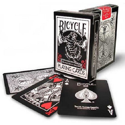 Bicycle Black Tiger RED Pips Deck