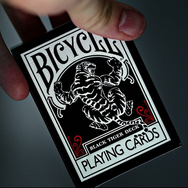 Bicycle Black Tiger RED Pips Deck